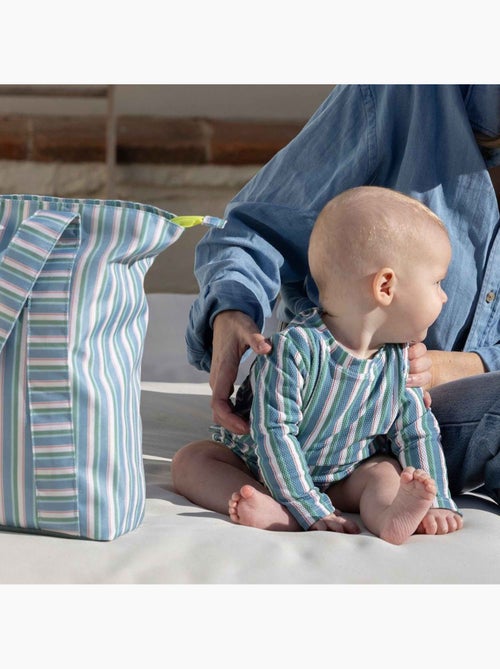 Badpakje met anti-lek zwemluier voor baby spf 50+ - Kiabi Badpakje met anti-lek zwemluier voor baby spf 50+ - Kiabi