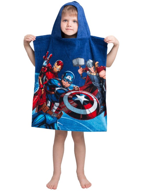 Badponcho met Capuchon Avengers 50x115 cm - Handdoek Katoen - Kiabi