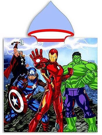 Badponcho met Capuchon Avengers Jarvis 55x110 cm - Microvezel