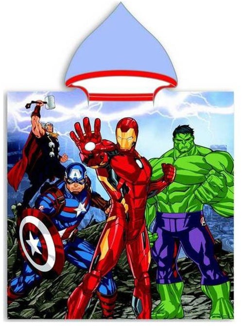 Badponcho met Capuchon Avengers Jarvis 55x110 cm - Microvezel - Kiabi