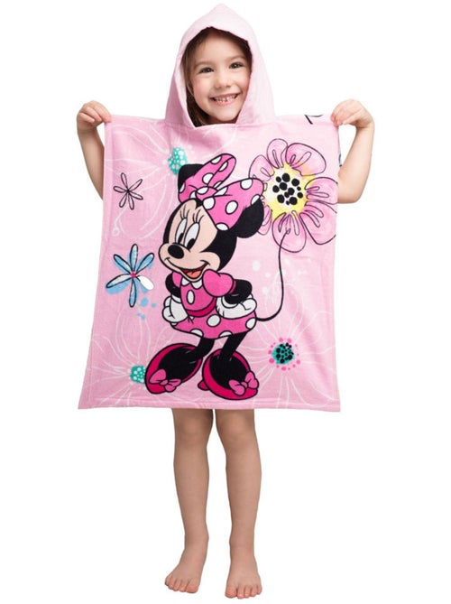 Badponcho met Capuchon Minnie 50x115 cm - Handdoek van katoen - Kiabi