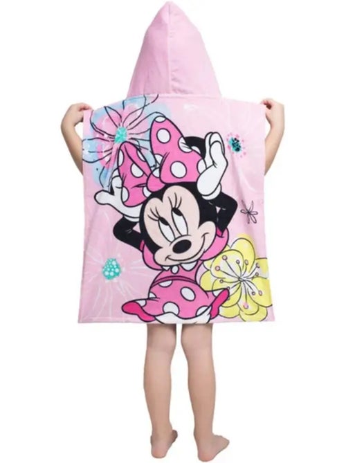 Badponcho met Capuchon Minnie 50x115 cm - Handdoek van katoen - Kiabi