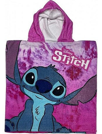 Badponcho met capuchon Stitch Disney 55 x 110 van katoen