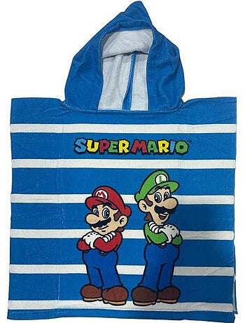 Badponcho met Capuchon Super Mario en Luigi 50x100 cm - Microvezel