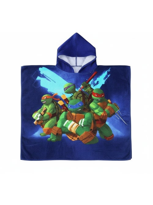 Badponcho met Capuchon Teenage Mutant Ninja Turtles 55x110 cm - Handdoek katoen - Kiabi