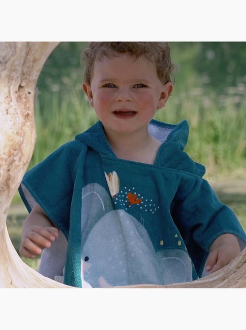 Badponcho voor kinderen met kap van katoen - Kiabi Badponcho voor kinderen met kap van katoen - Kiabi
