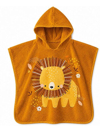Badponcho voor kinderen met kap van katoen