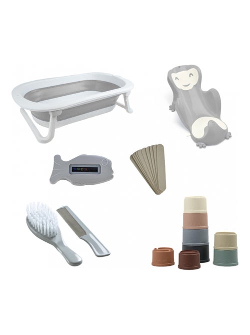 Badset foldy thermobaby: opvouwbaar babybadje en thermometer - Kiabi