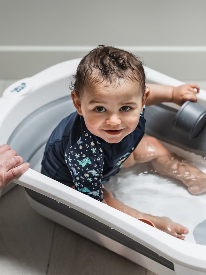 Badset foldy thermobaby: opvouwbaar babybadje en thermometer Grijs - Kiabi