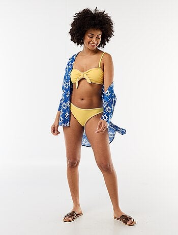Badslip met contrasterende stiksels
