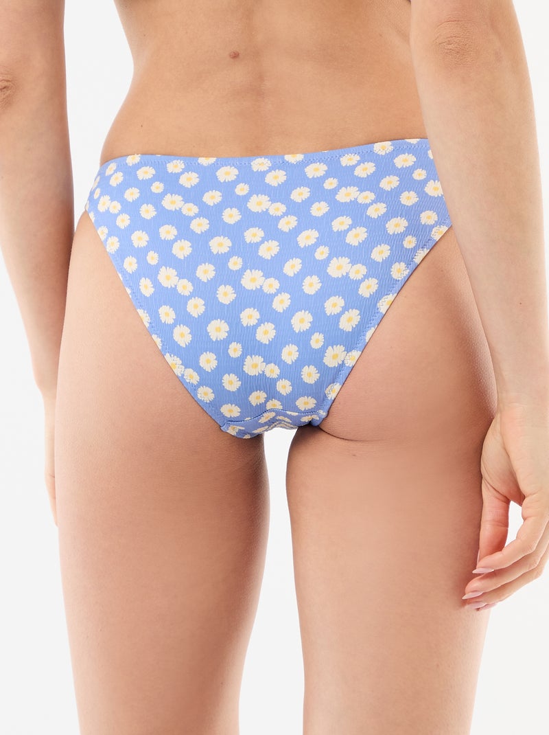 Badslip met madeliefjesprint Blauw - Kiabi