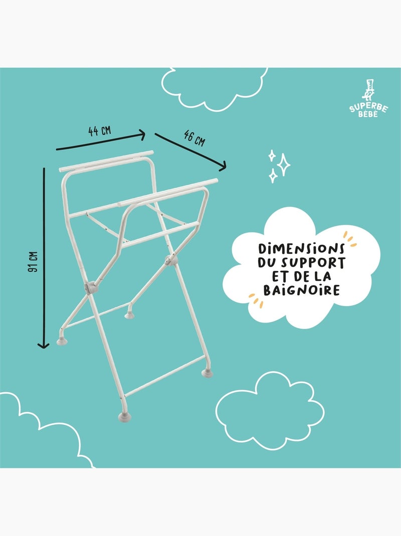 Badstandaard voor Leaf en Cloud-modellen - Inclusief afvoerset | SUPERBE BEBE Wit - Kiabi