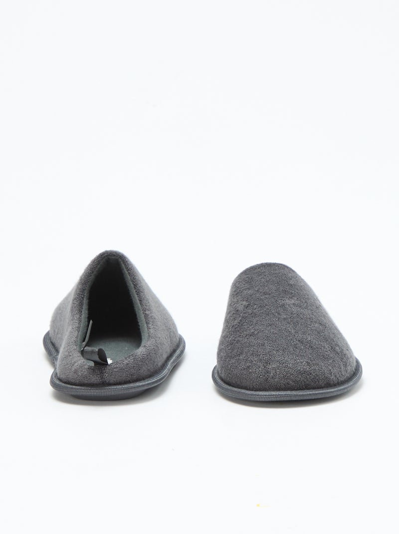 Badstoffen sloffen - slippermodel Grijs - Kiabi