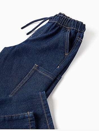 Baggy cargo jeans met trekkoord