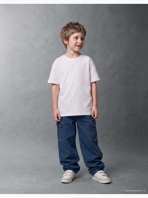 Baggy cargo jeans met trekkoord - Kiabi Baggy cargo jeans met trekkoord - Kiabi