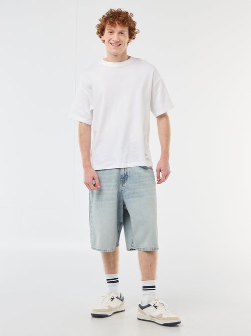 Baggy denim bermuda van katoen - Kiabi