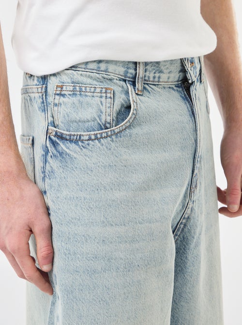 Baggy denim bermuda van katoen - Kiabi