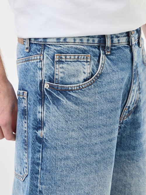 Baggy denim bermuda van katoen - Kiabi