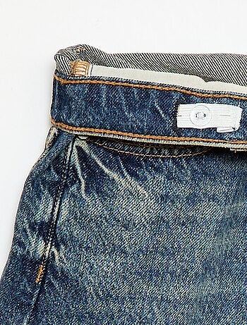 Baggy denim bermuda van katoen