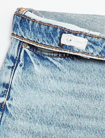 Baggy denim bermuda van katoen