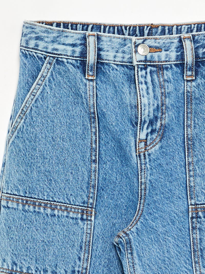 Baggy denim broek Blauw - Kiabi
