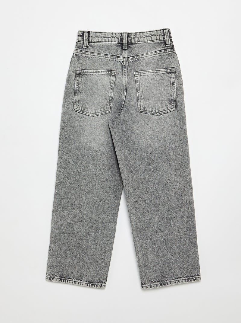 Baggy denim broek Grijs - Kiabi