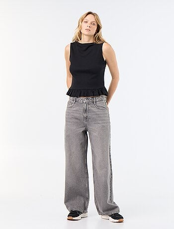 Baggy denim broek