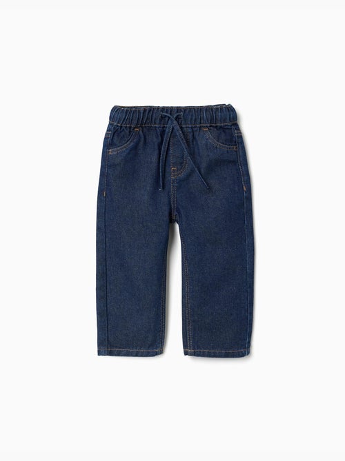 Baggy denim broek met trekkoord - Kiabi