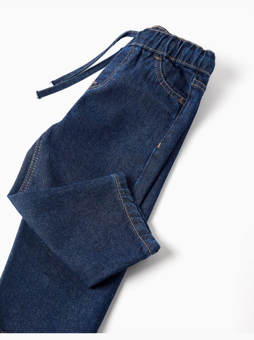 Baggy denim broek met trekkoord - Kiabi