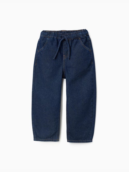 Baggy denim broek met trekkoord - Kiabi Baggy denim broek met trekkoord - Kiabi