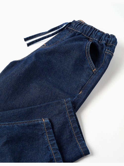 Baggy denim broek met trekkoord - Kiabi Baggy denim broek met trekkoord - Kiabi