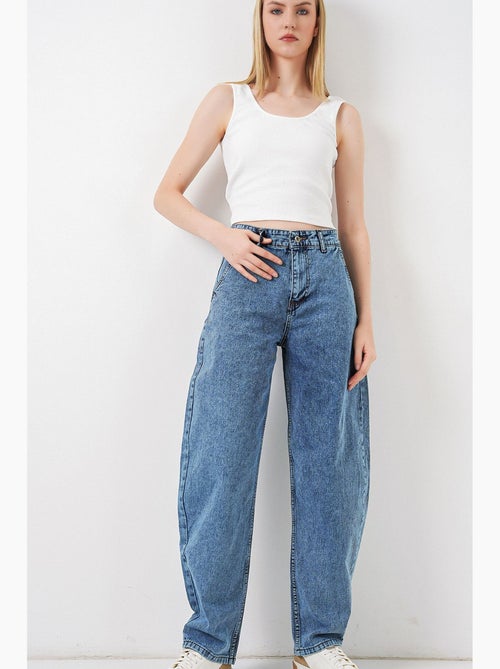 Baggy denim jeans met hoge taille bdart - Kiabi