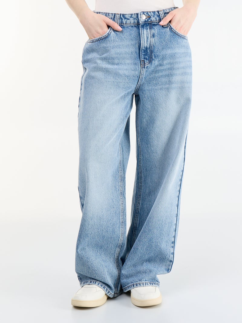 Baggy fit denim broek Blauw - Kiabi