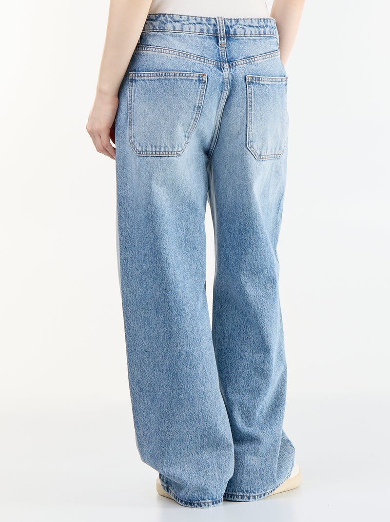 Baggy fit denim broek Blauw - Kiabi