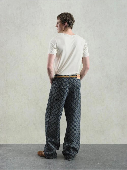 Baggy fit jeans van denim met print giesto - Kiabi Baggy fit jeans van denim met print giesto - Kiabi