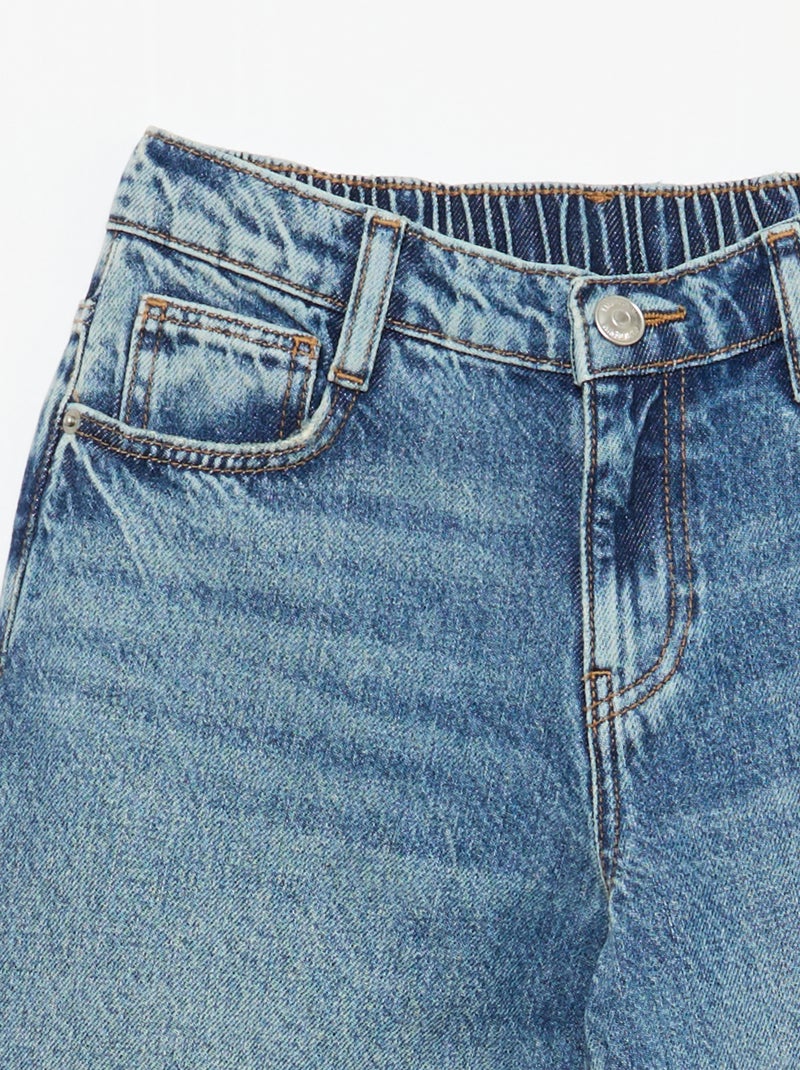 Baggy jeans effen 5 zakken Blauw - Kiabi