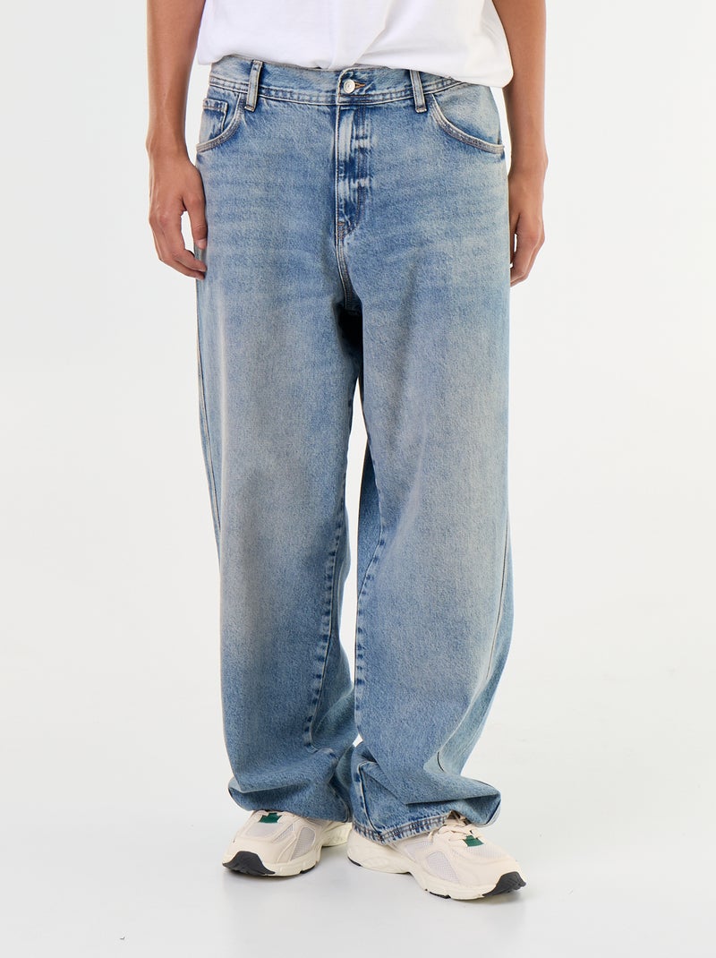 Baggy jeans met 5 zakken Blauw - Kiabi