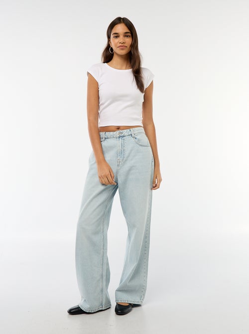 Baggy jeans met 5 zakken en lage taille - Kiabi