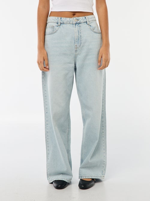 Baggy jeans met 5 zakken en lage taille - Kiabi