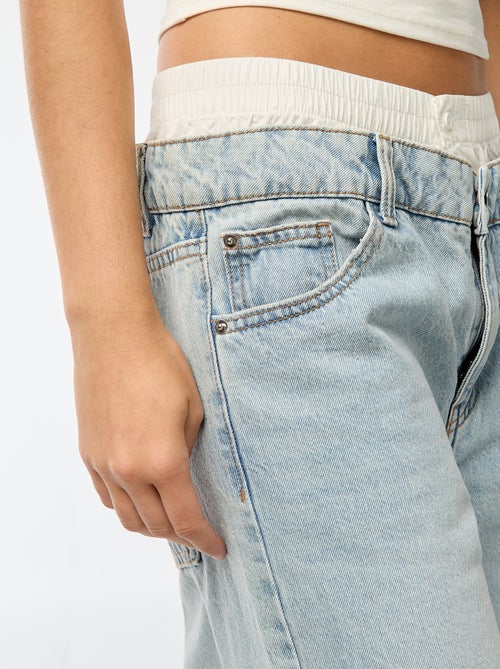 Baggy jeans met onderbroekeffect - Kiabi