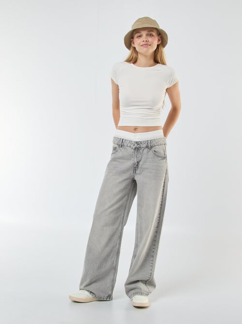 Baggy jeans met onderbroekeffect - Kiabi