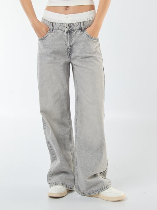Baggy jeans met onderbroekeffect - Kiabi