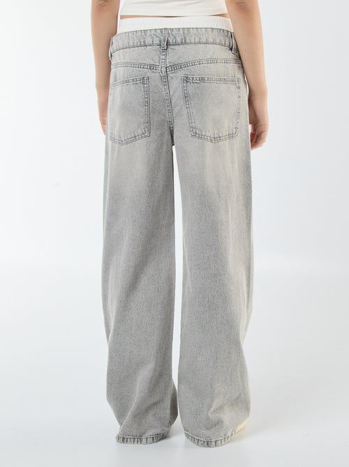 Baggy jeans met onderbroekeffect - Kiabi