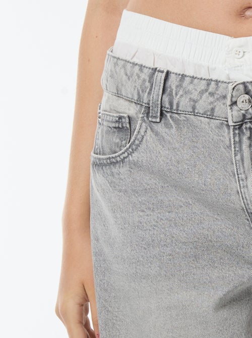 Baggy jeans met onderbroekeffect - Kiabi