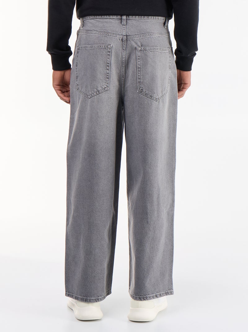 Baggy jeans / wijd model Grijs - Kiabi