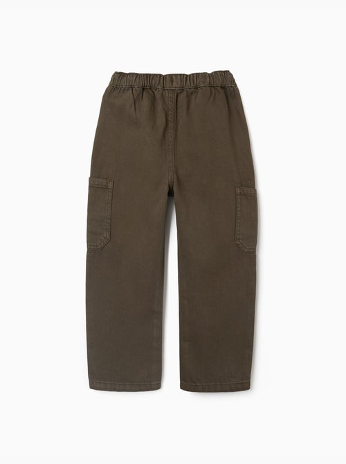 Baggy twill broek met cargozakken - Kiabi Baggy twill broek met cargozakken - Kiabi