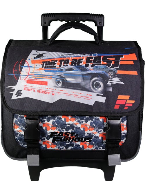 BAGTROTTER Cartable à roulettes 38 cm Fast And Furious Noir - Kiabi BAGTROTTER Cartable à roulettes 38 cm Fast And Furious Noir - Kiabi