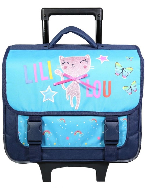 BAGTROTTER Cartable à roulettes 38 cm Lili Lou Chat Bleu - Kiabi BAGTROTTER Cartable à roulettes 38 cm Lili Lou Chat Bleu - Kiabi