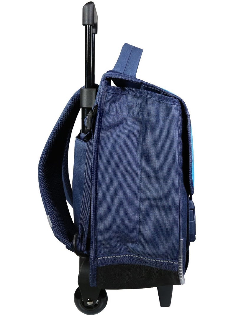 BAGTROTTER Cartable à roulettes 38 cm Lili Lou Chat Bleu Bleu - Kiabi