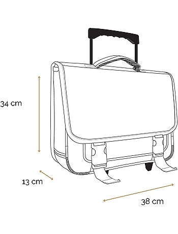 BAGTROTTER Cartable à roulettes 38 cm Spider-Man Noir